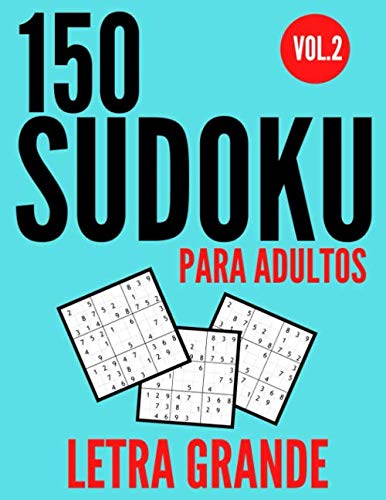 Capa do livro Sudoku para adultos, letra grande, volume 2